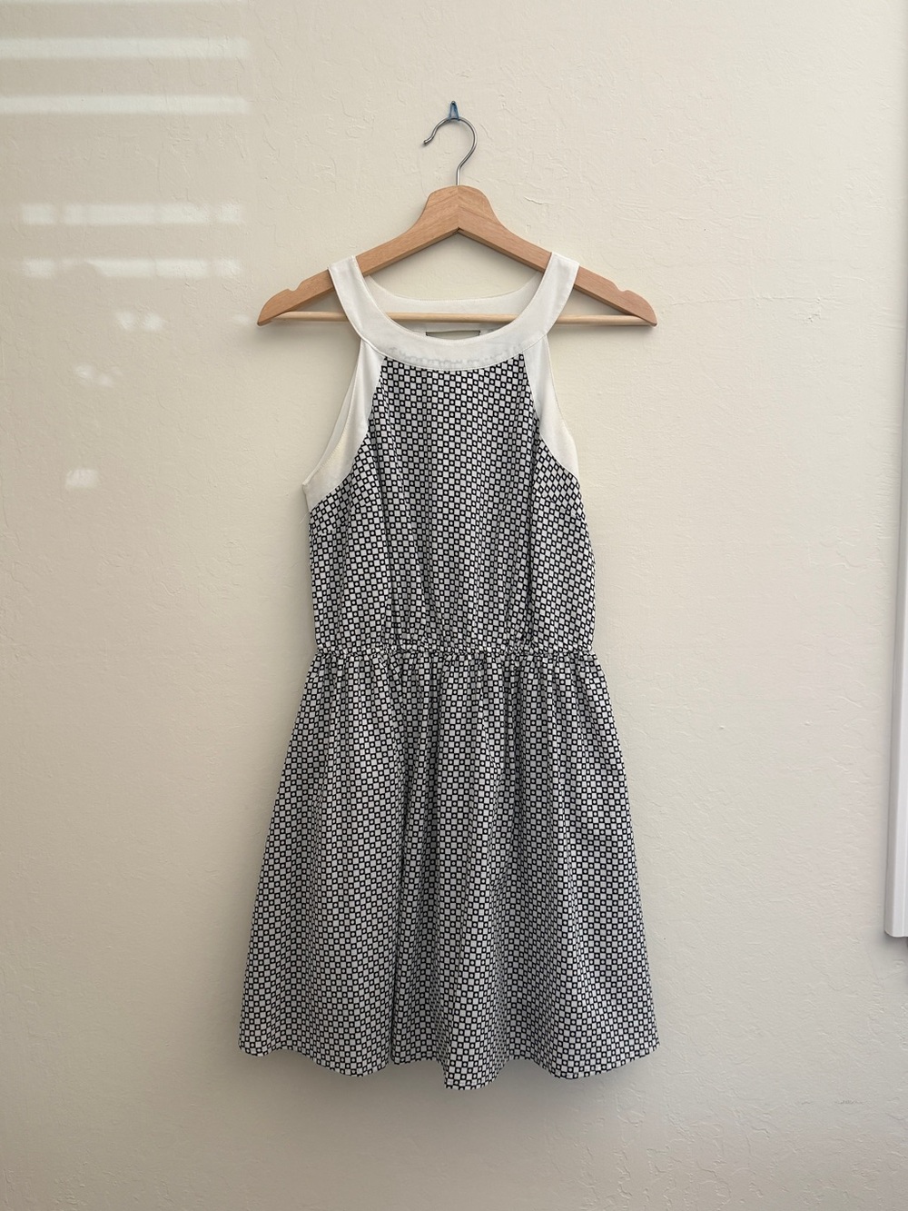 Jack by BB Dakota Black & White Geometric Sleeveless Dress